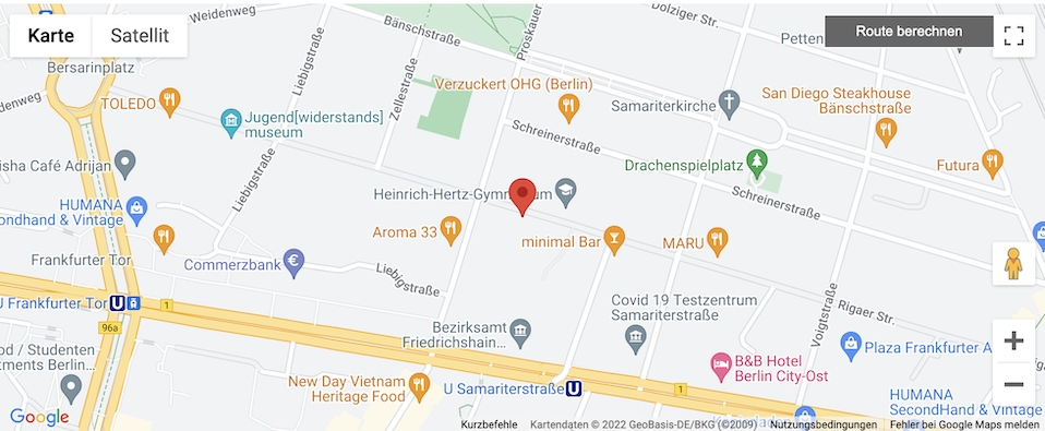 Landkarte Ladengeschaeft